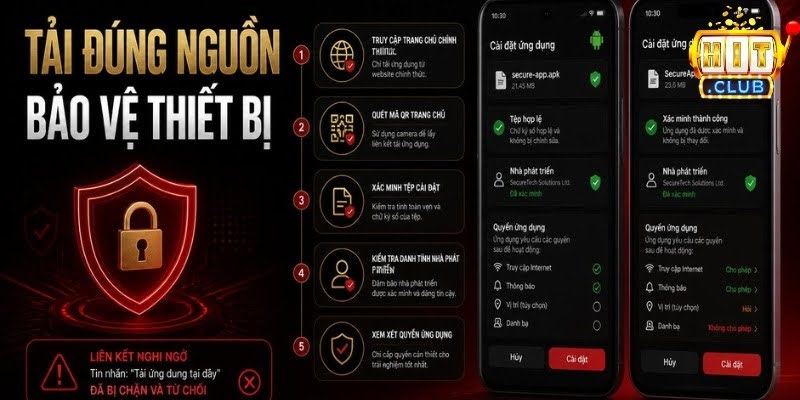 Tải app HITCLUB đúng nguồn để bảo vệ thiết bị