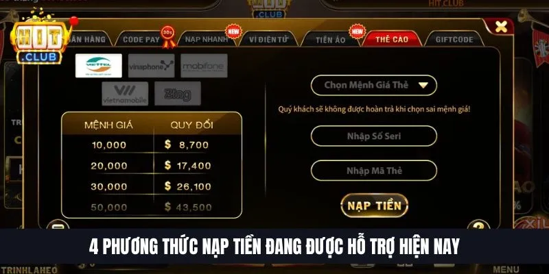 4 phương thức giao dịch đang được hỗ trợ hiện nay