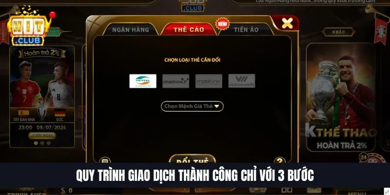 Quy trình giao dịch thành công chỉ với 3 bước