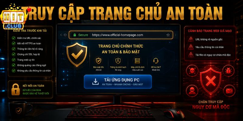 Truy cập trang chủ HitClub an toàn